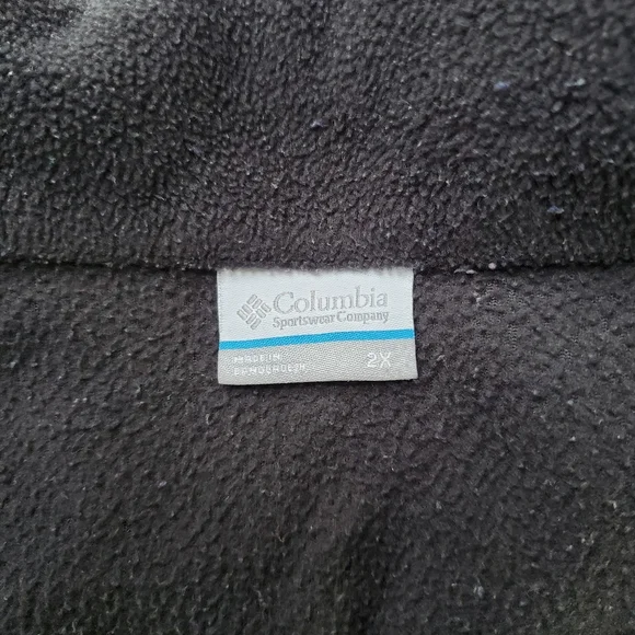 Columbia Fleece Full Zip Vest Charcoal Gray Black Size 2X - Picture 4 of 6